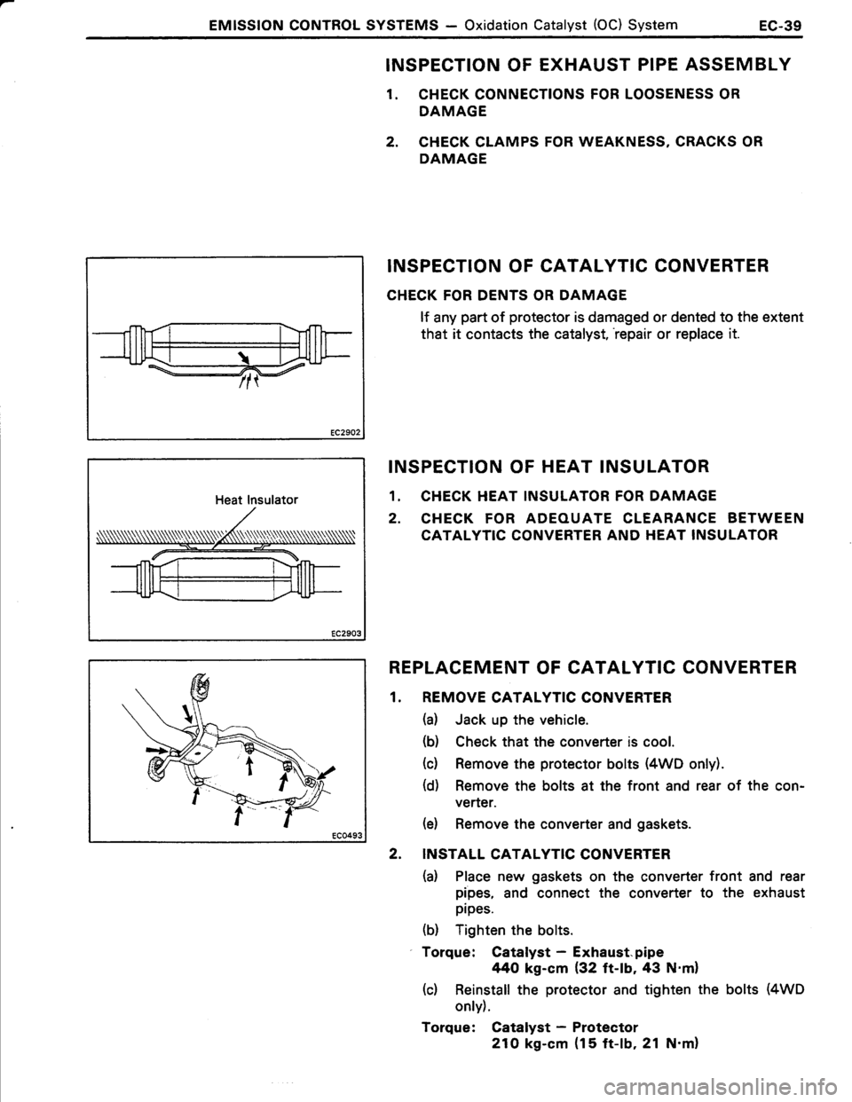 TOYOTA TERCEL 1985  Repair Manual 
