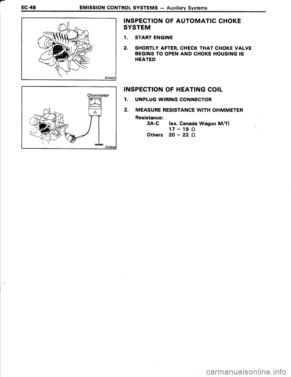 TOYOTA TERCEL 1985  Repair Manual 