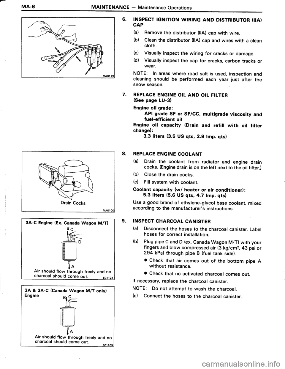 TOYOTA TERCEL 1985  Repair Manual 
