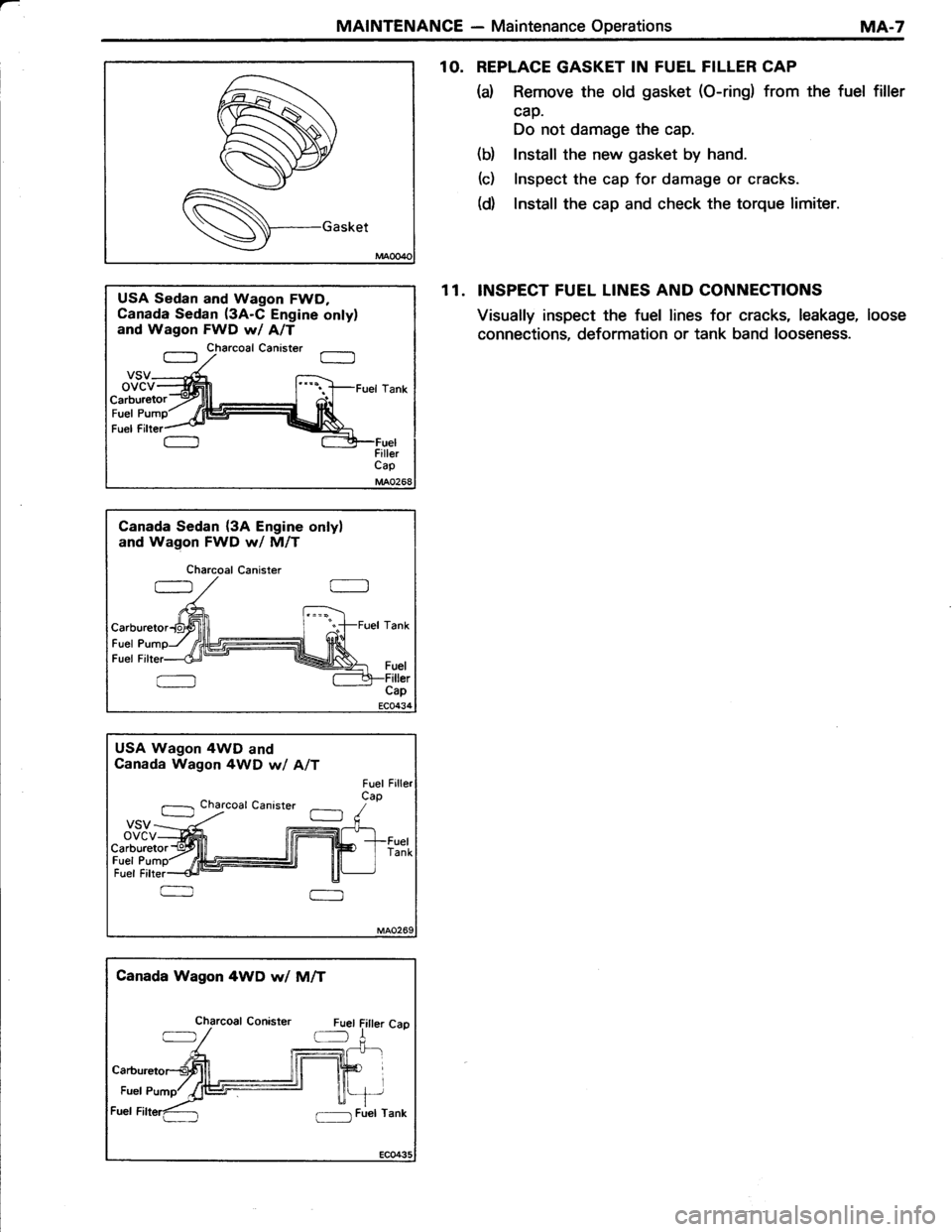 TOYOTA TERCEL 1985  Repair Manual 