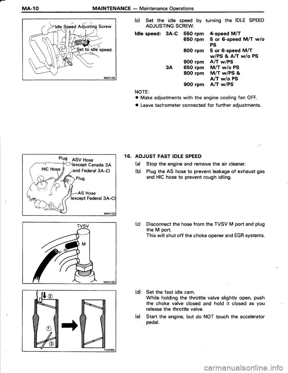 TOYOTA TERCEL 1985  Repair Manual 