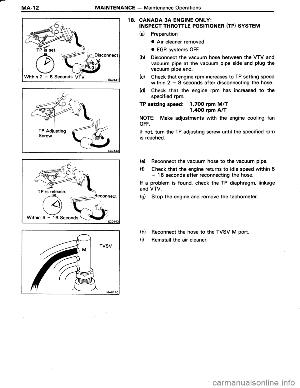 TOYOTA TERCEL 1985  Repair Manual 