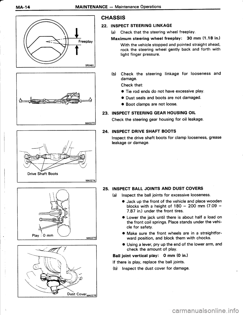 TOYOTA TERCEL 1985  Repair Manual 