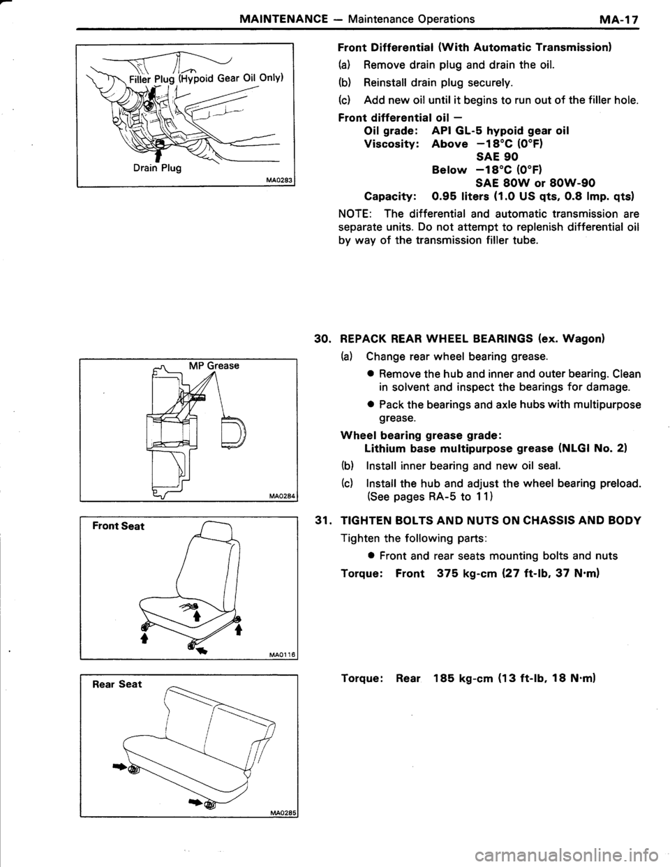 TOYOTA TERCEL 1985  Repair Manual 