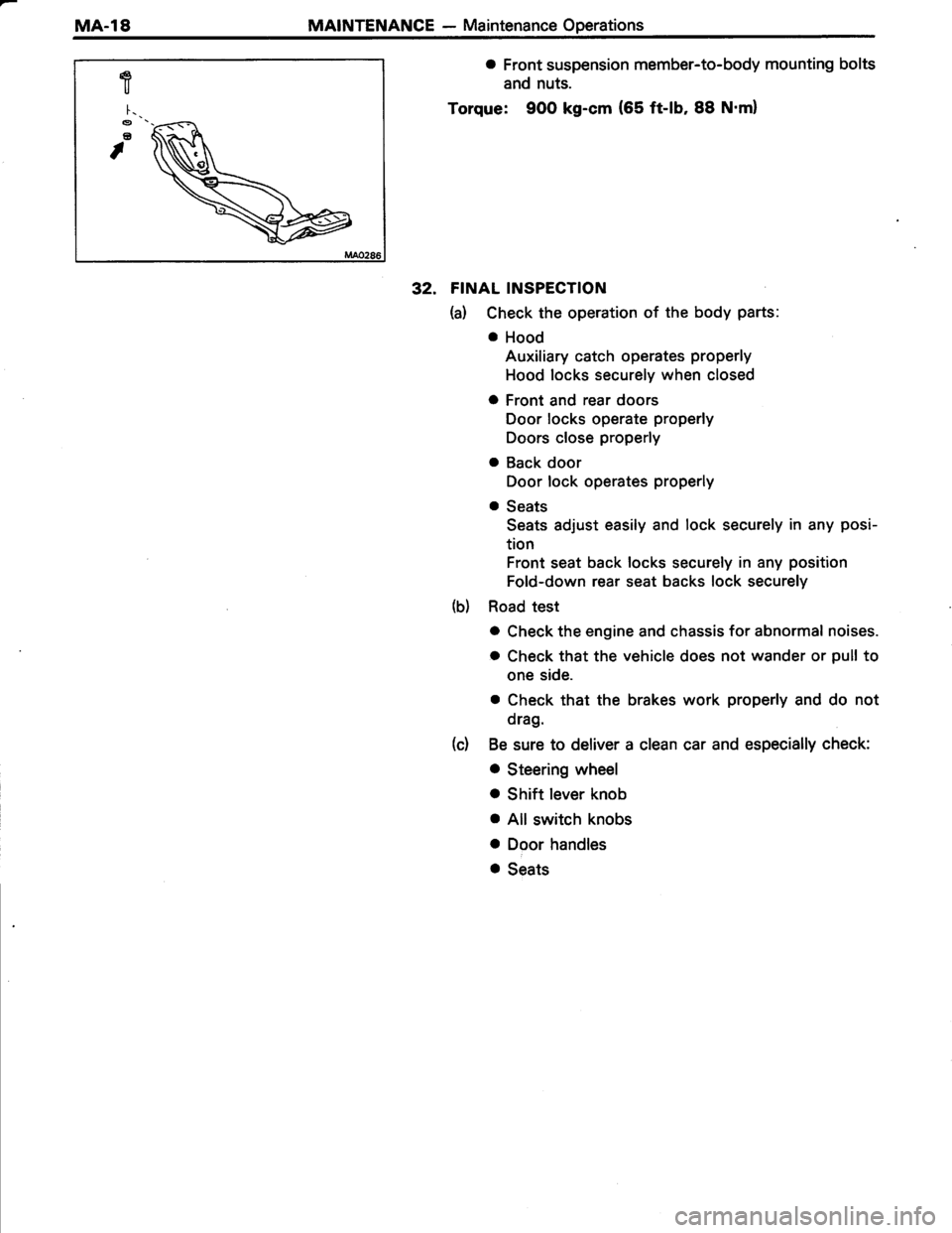 TOYOTA TERCEL 1985  Repair Manual 