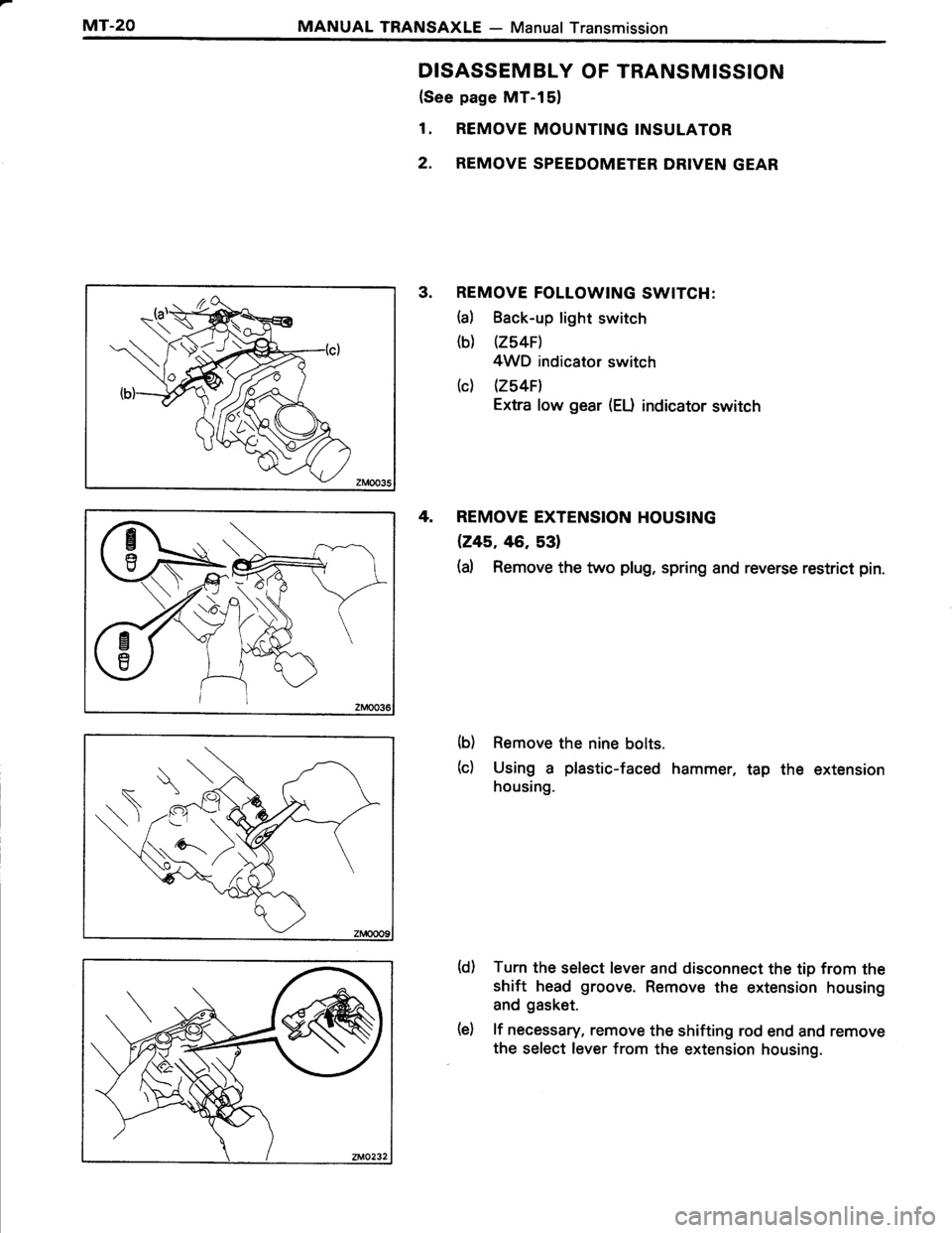 TOYOTA TERCEL 1985  Repair Manual 