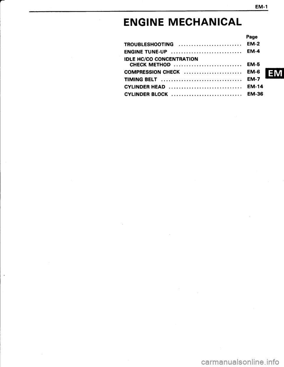 TOYOTA TERCEL 1985  Repair Manual 