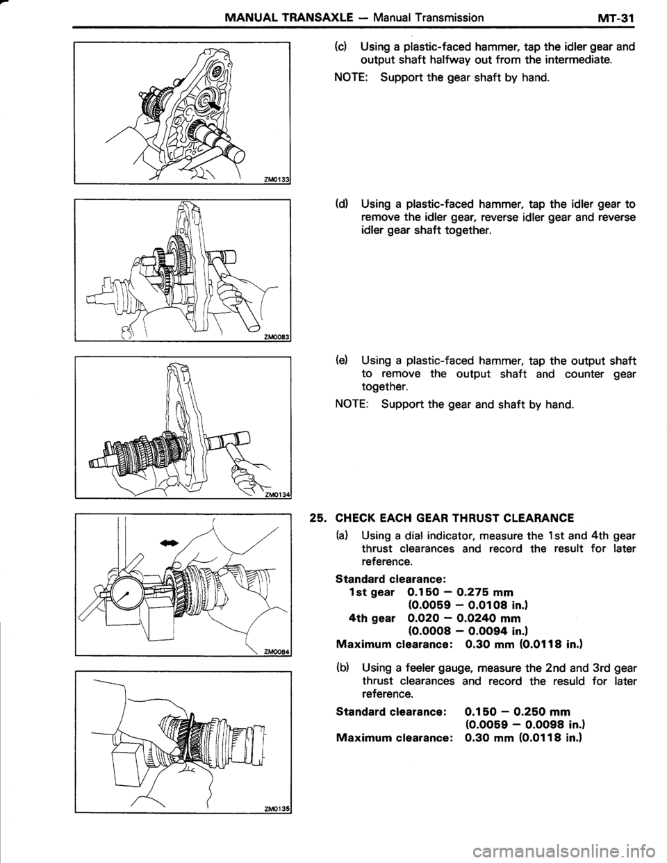 TOYOTA TERCEL 1985  Repair Manual 