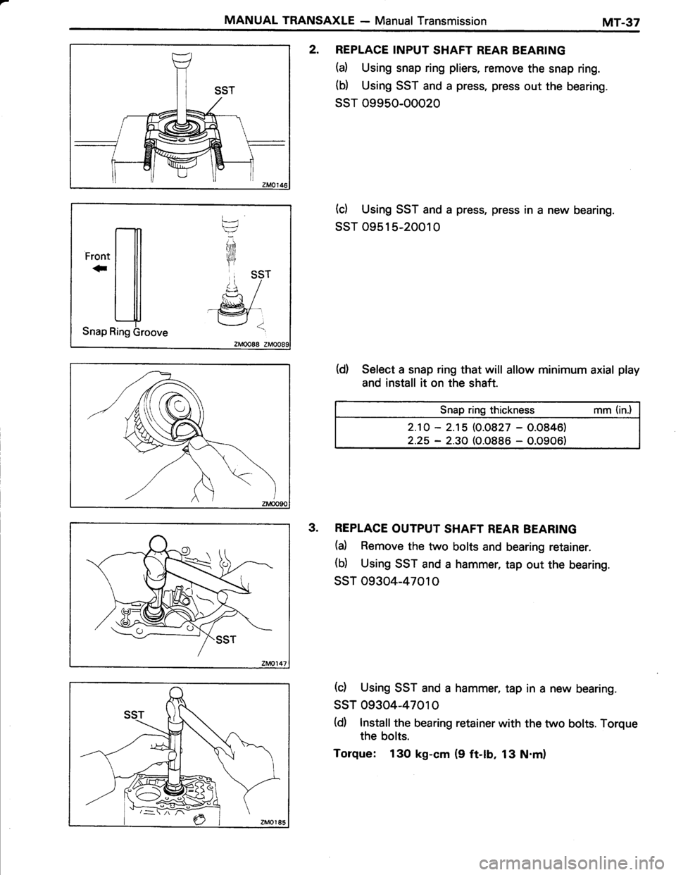 TOYOTA TERCEL 1985  Repair Manual 