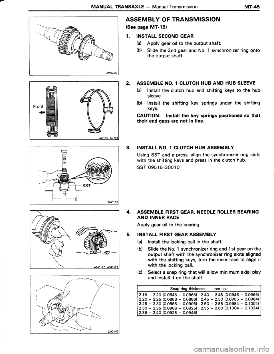 TOYOTA TERCEL 1985  Repair Manual 