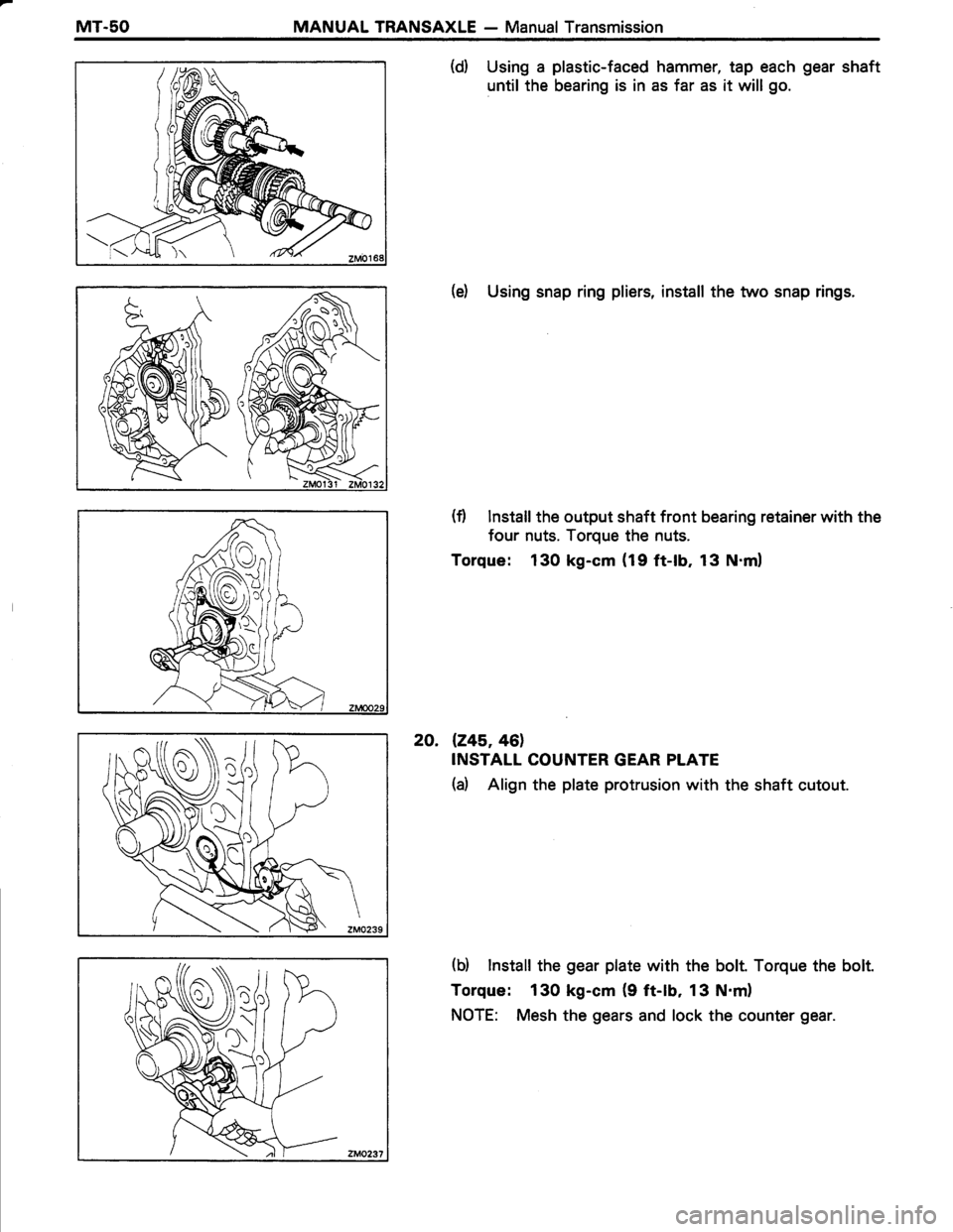 TOYOTA TERCEL 1985  Repair Manual 