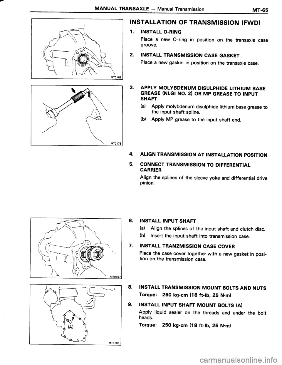 TOYOTA TERCEL 1985  Repair Manual 