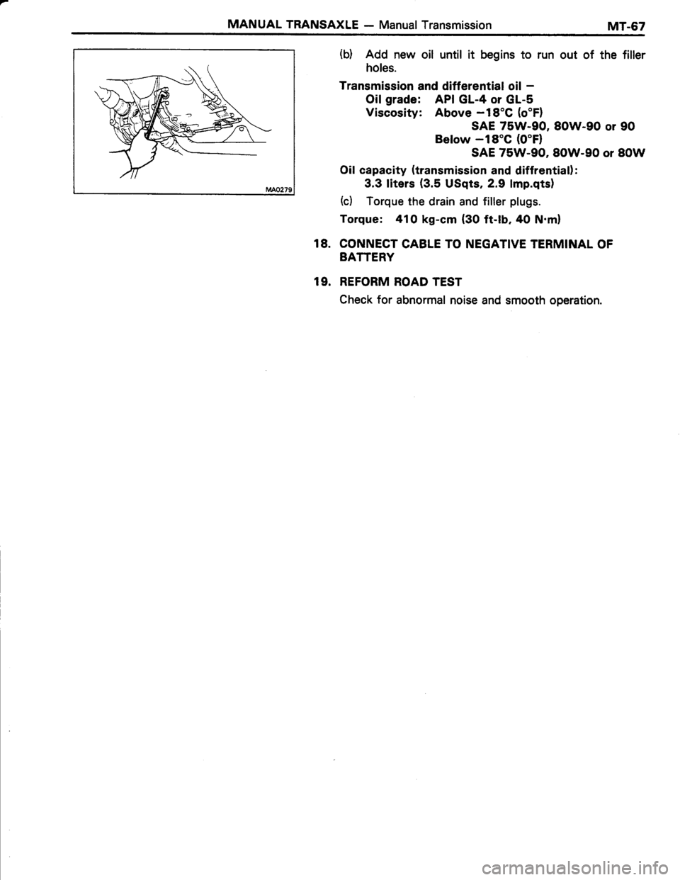 TOYOTA TERCEL 1985  Repair Manual 