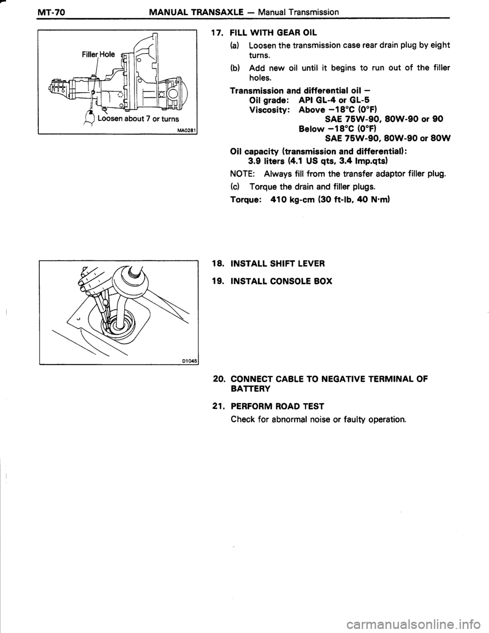 TOYOTA TERCEL 1985  Repair Manual 