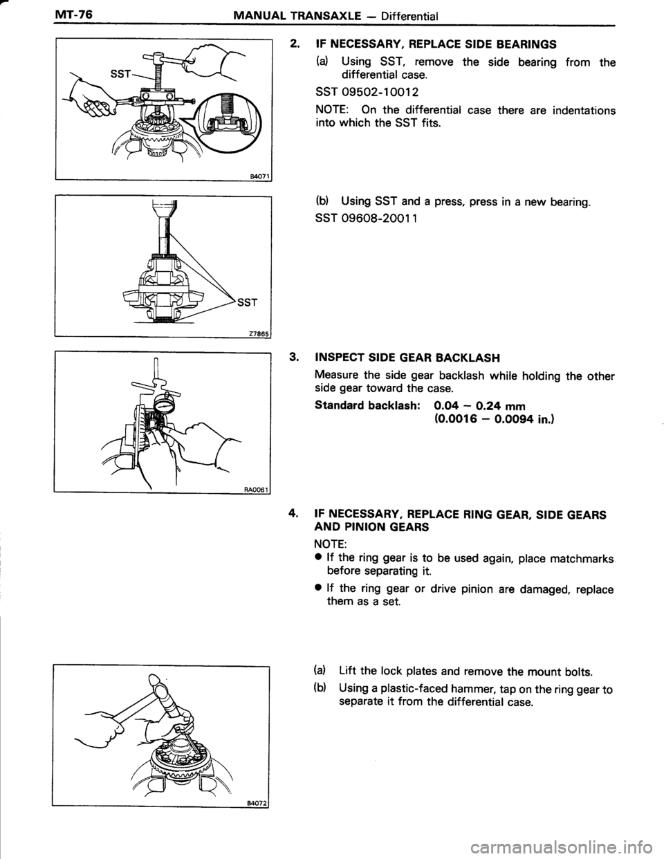 TOYOTA TERCEL 1985  Repair Manual 