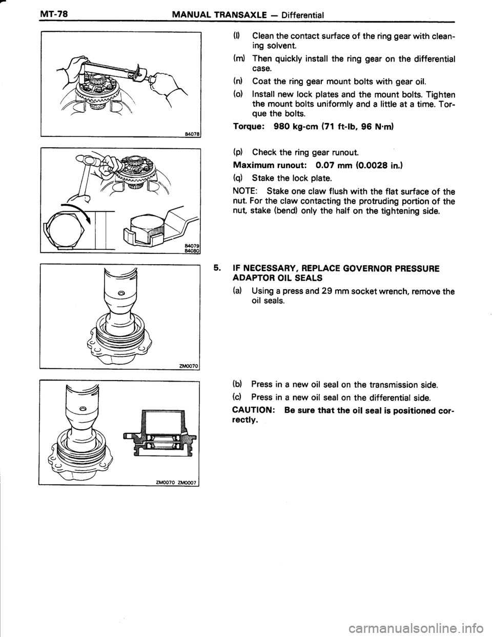 TOYOTA TERCEL 1985  Repair Manual 