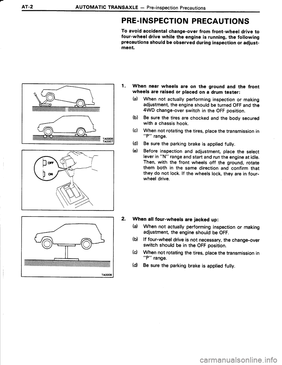 TOYOTA TERCEL 1985  Repair Manual 