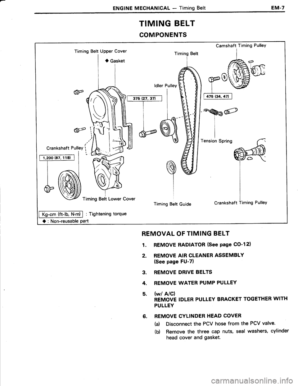 TOYOTA TERCEL 1985  Repair Manual 