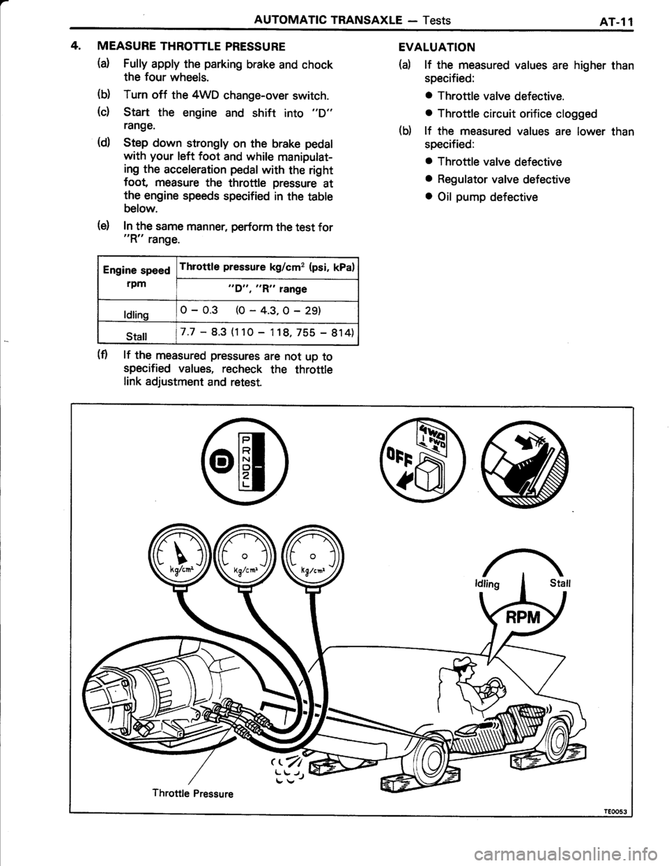 TOYOTA TERCEL 1985  Repair Manual 