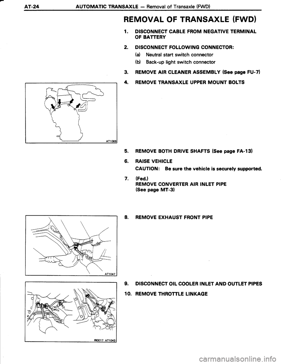 TOYOTA TERCEL 1985  Repair Manual 