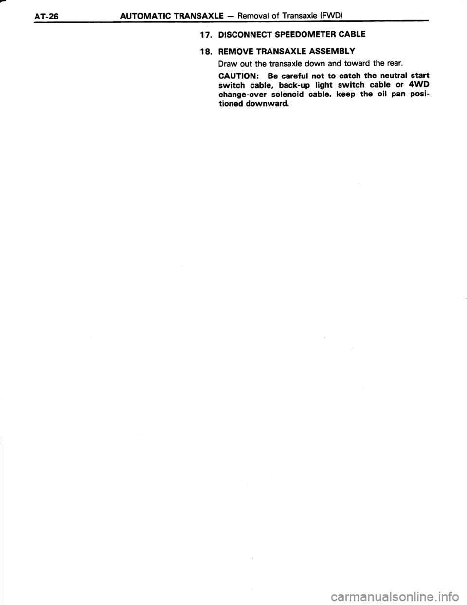 TOYOTA TERCEL 1985  Repair Manual 