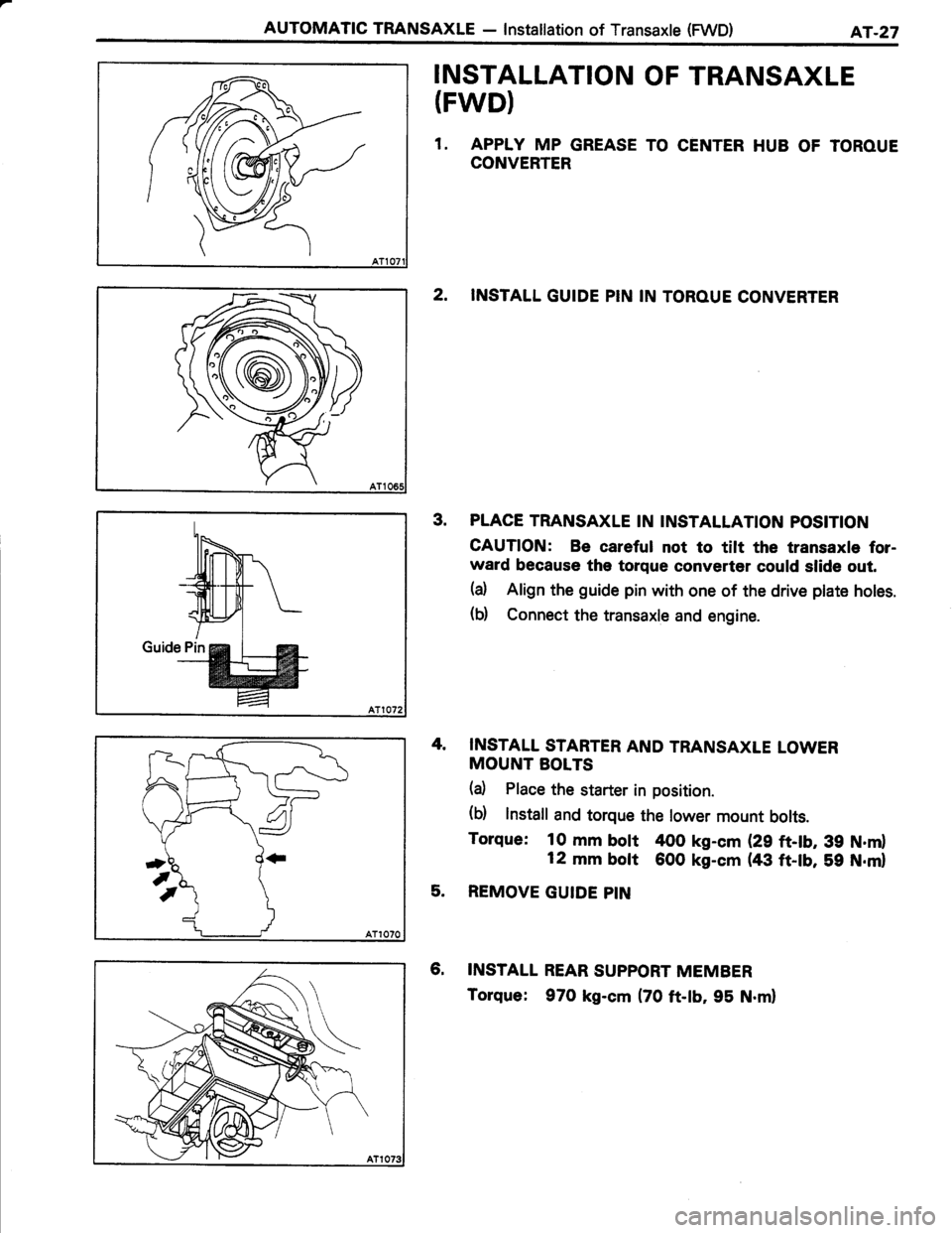 TOYOTA TERCEL 1985  Repair Manual 