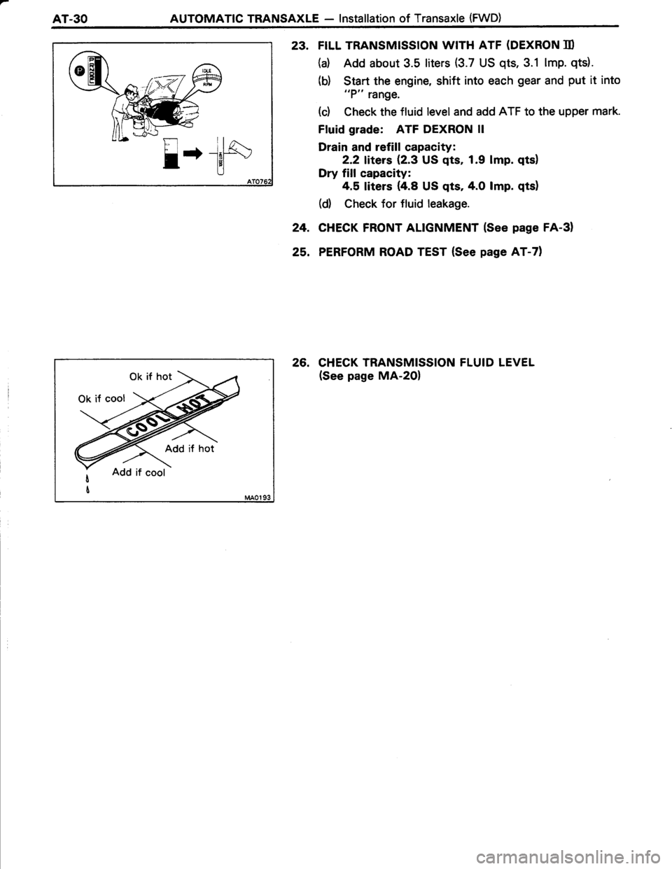 TOYOTA TERCEL 1985  Repair Manual 