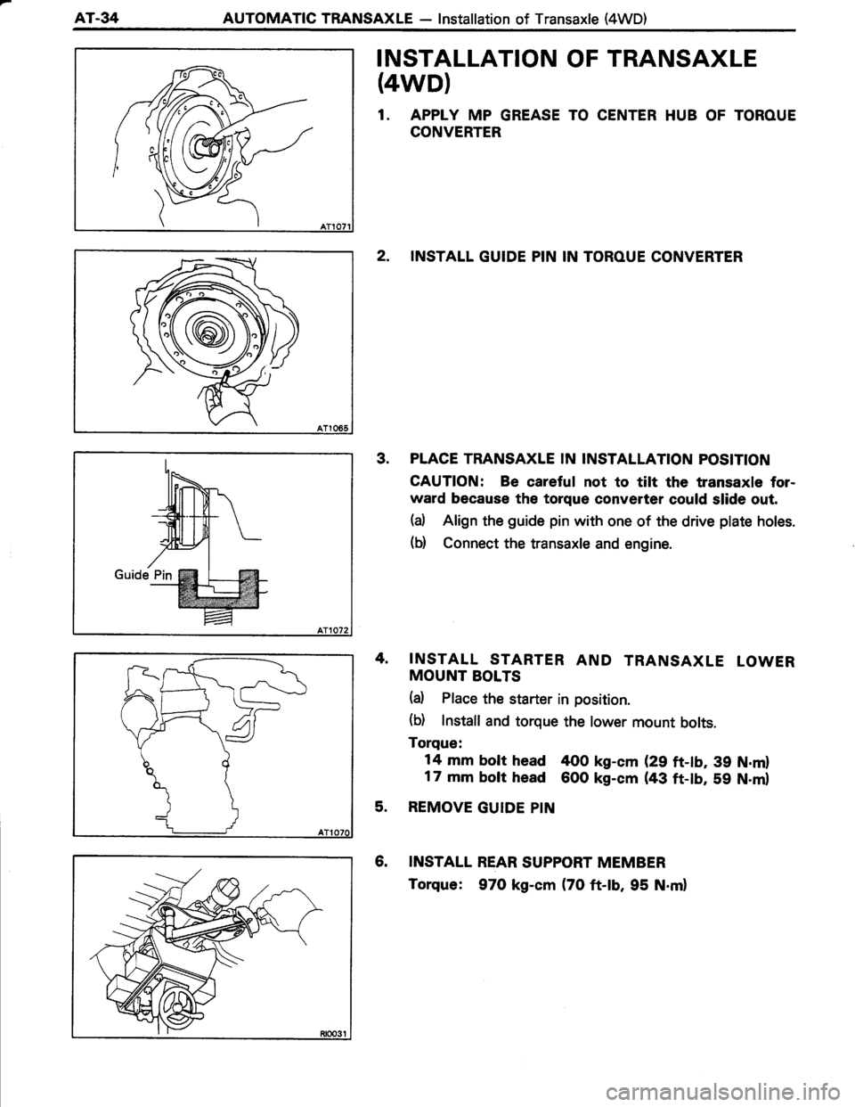 TOYOTA TERCEL 1985  Repair Manual 