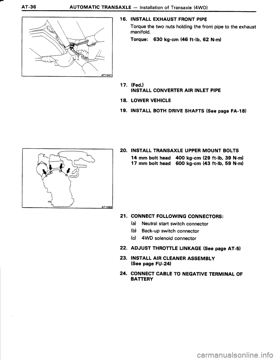 TOYOTA TERCEL 1985  Repair Manual 