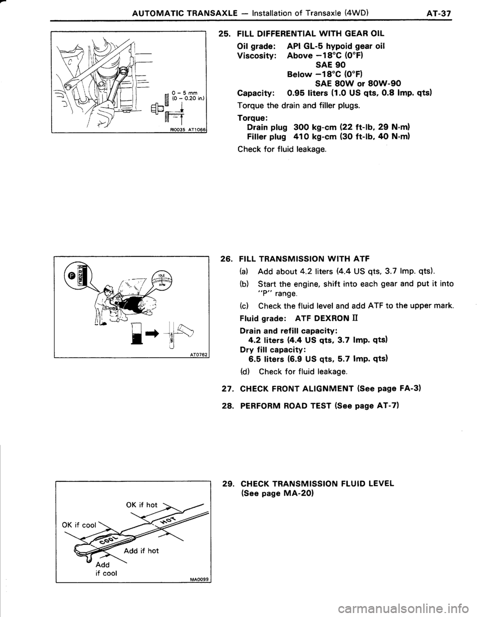 TOYOTA TERCEL 1985  Repair Manual 