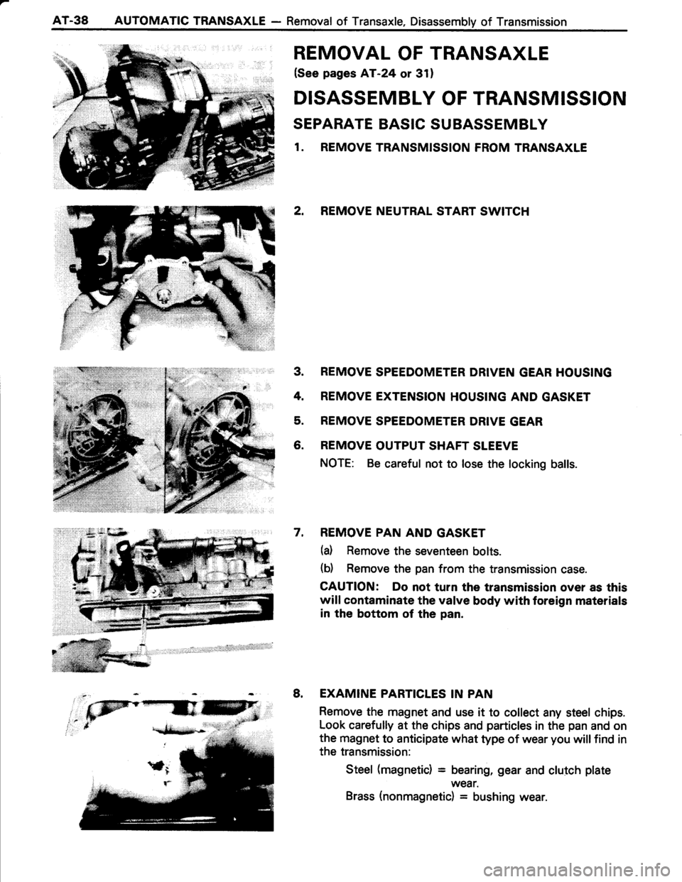 TOYOTA TERCEL 1985  Repair Manual 