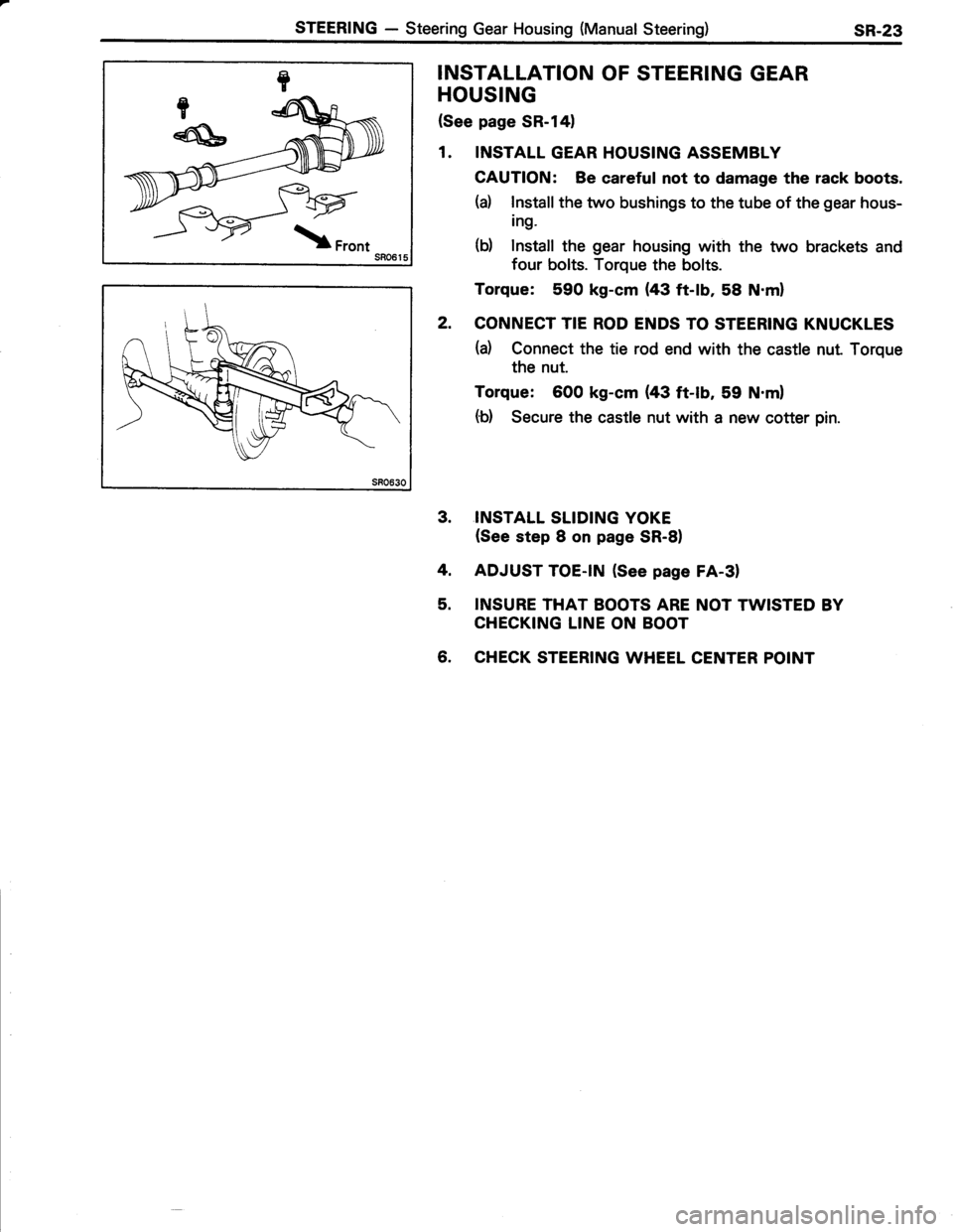 TOYOTA TERCEL 1985  Repair Manual 