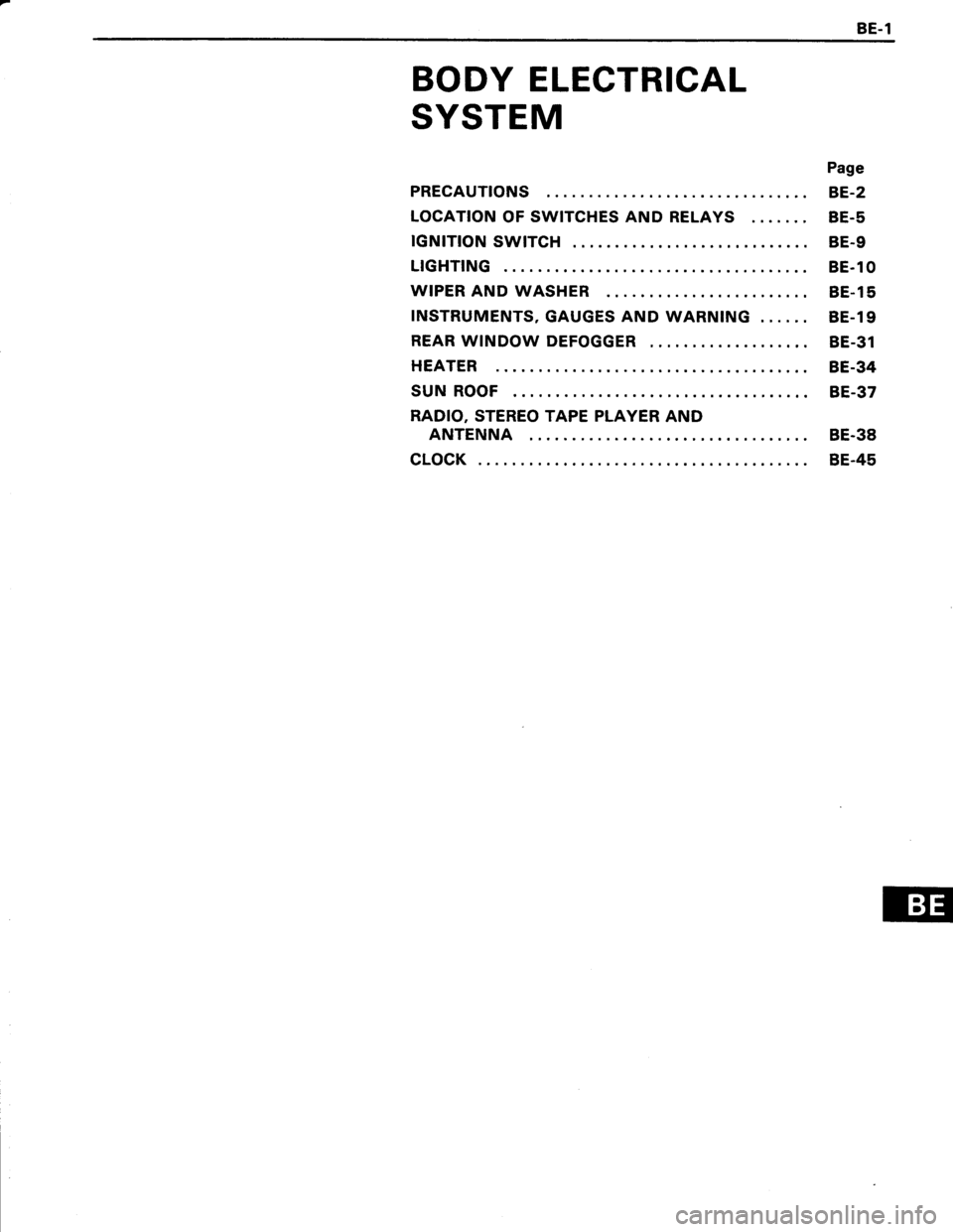 TOYOTA TERCEL 1985  Repair Manual 