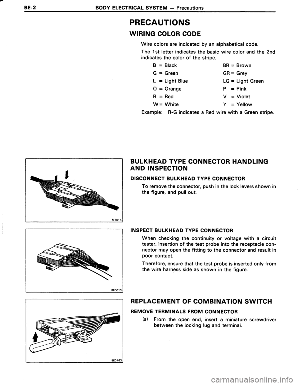 TOYOTA TERCEL 1985  Repair Manual 