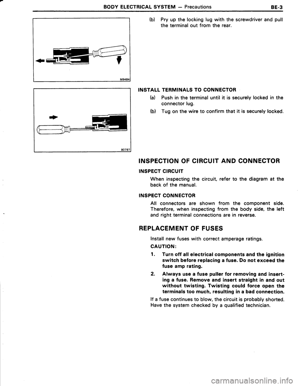 TOYOTA TERCEL 1985  Repair Manual 