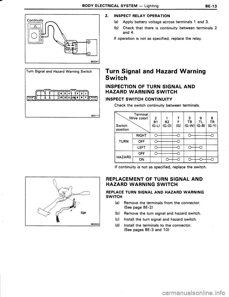 TOYOTA TERCEL 1985  Repair Manual 