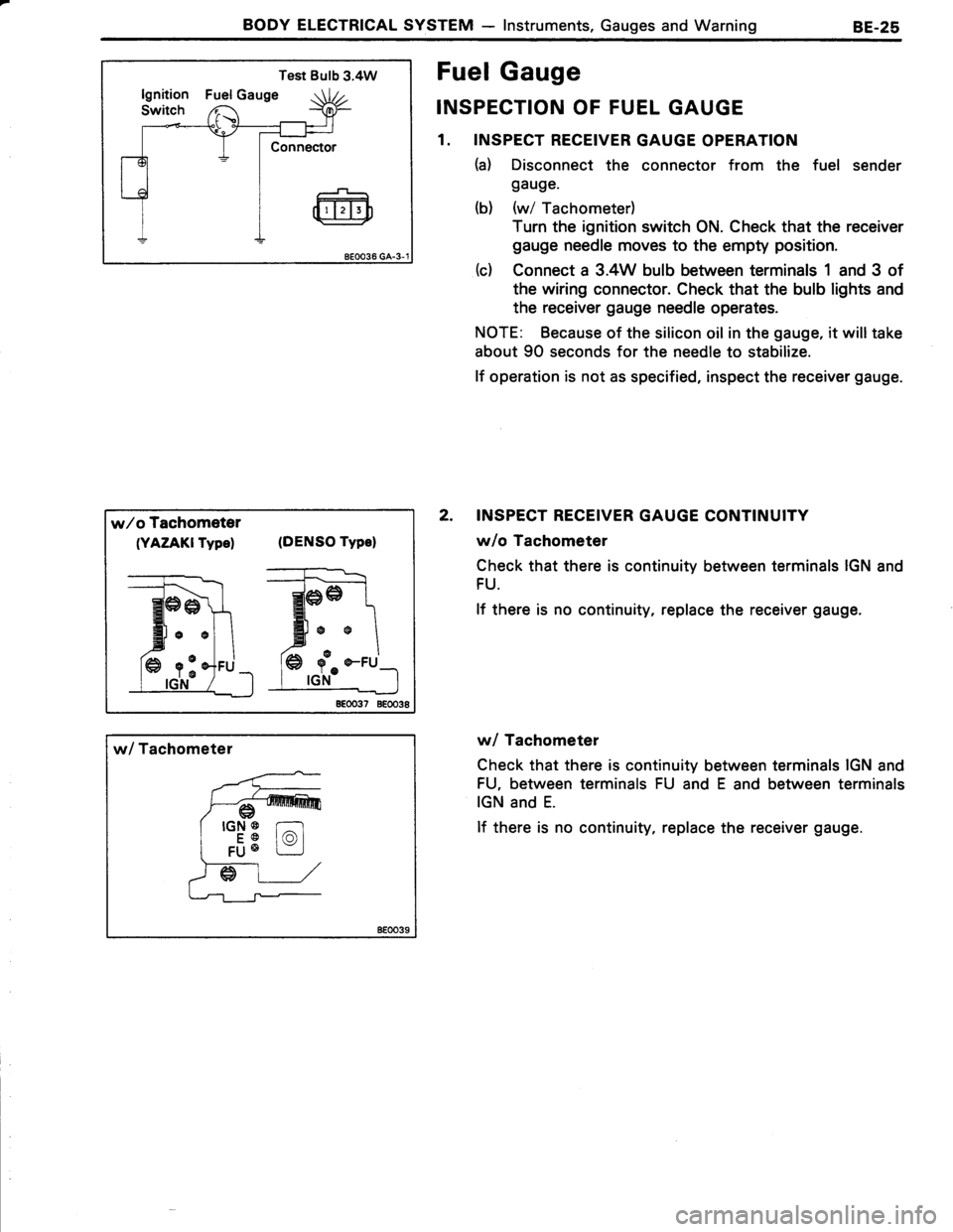 TOYOTA TERCEL 1985  Repair Manual 