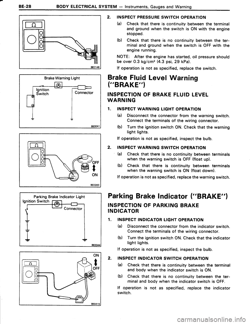 TOYOTA TERCEL 1985  Repair Manual 