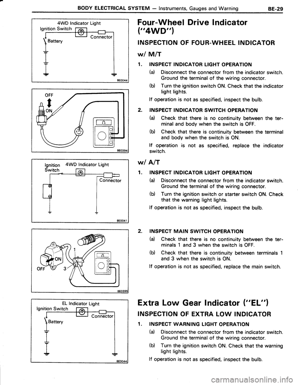 TOYOTA TERCEL 1985  Repair Manual 