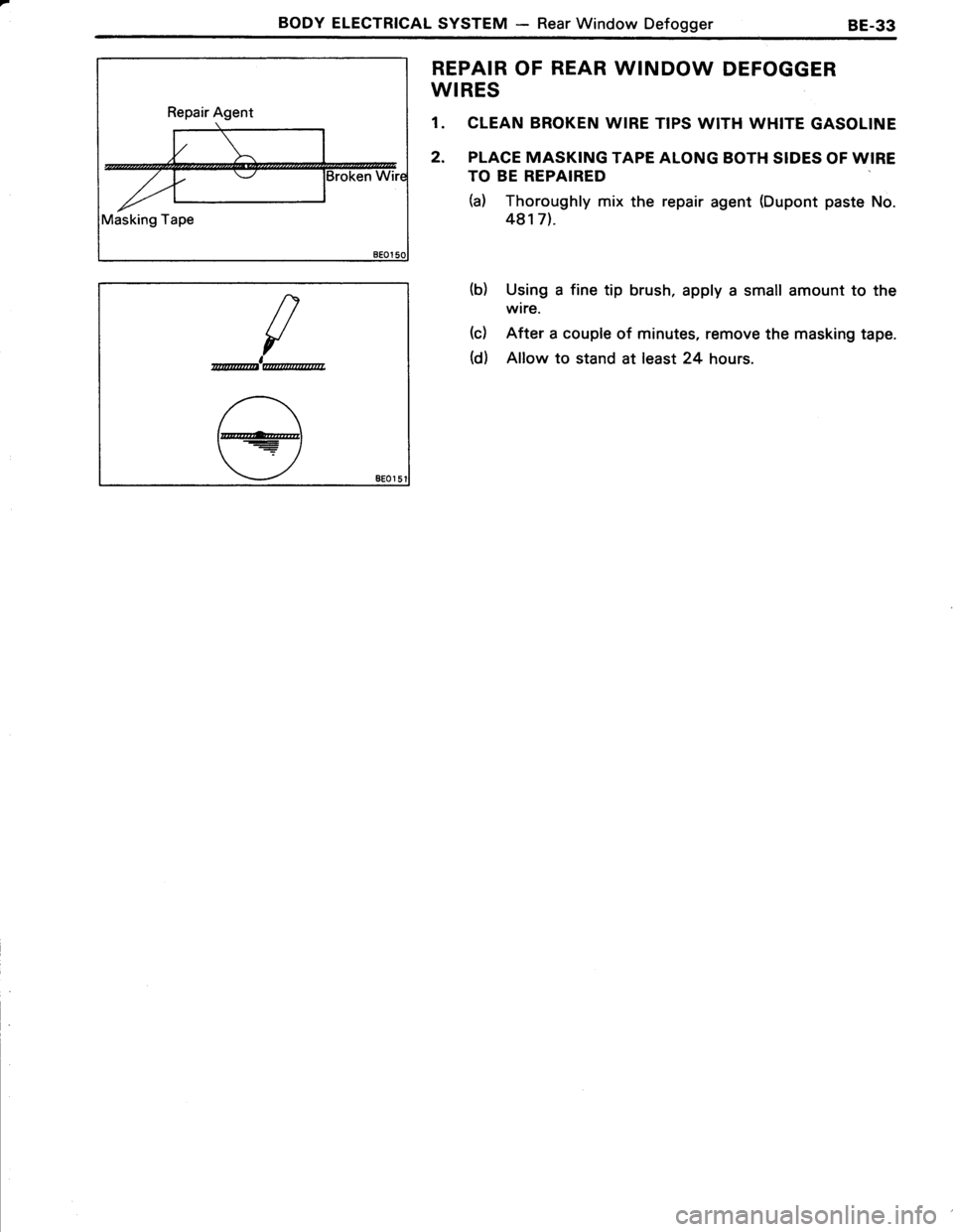 TOYOTA TERCEL 1985  Repair Manual 
