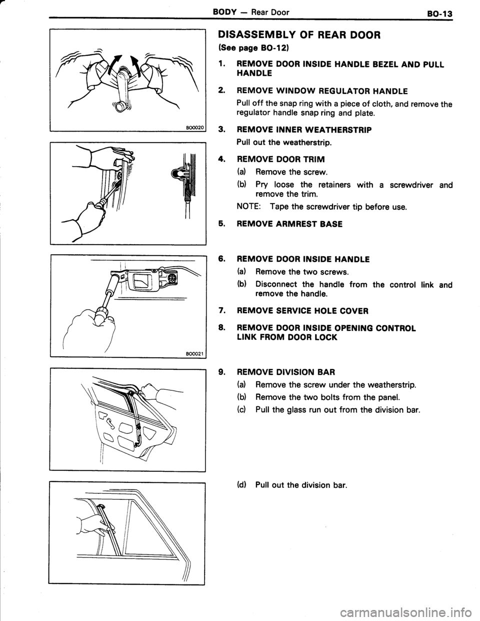 TOYOTA TERCEL 1985  Repair Manual 
