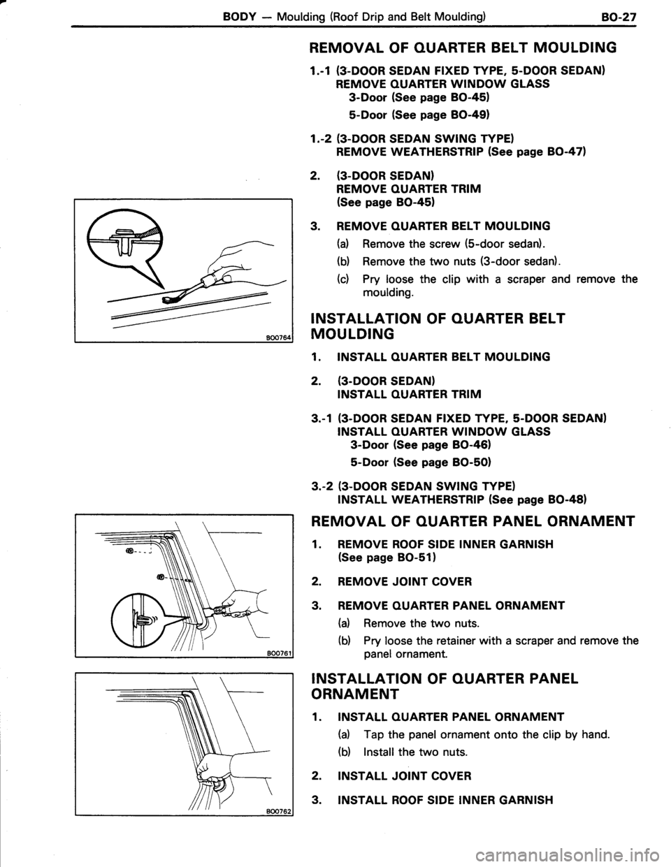 TOYOTA TERCEL 1985  Repair Manual 