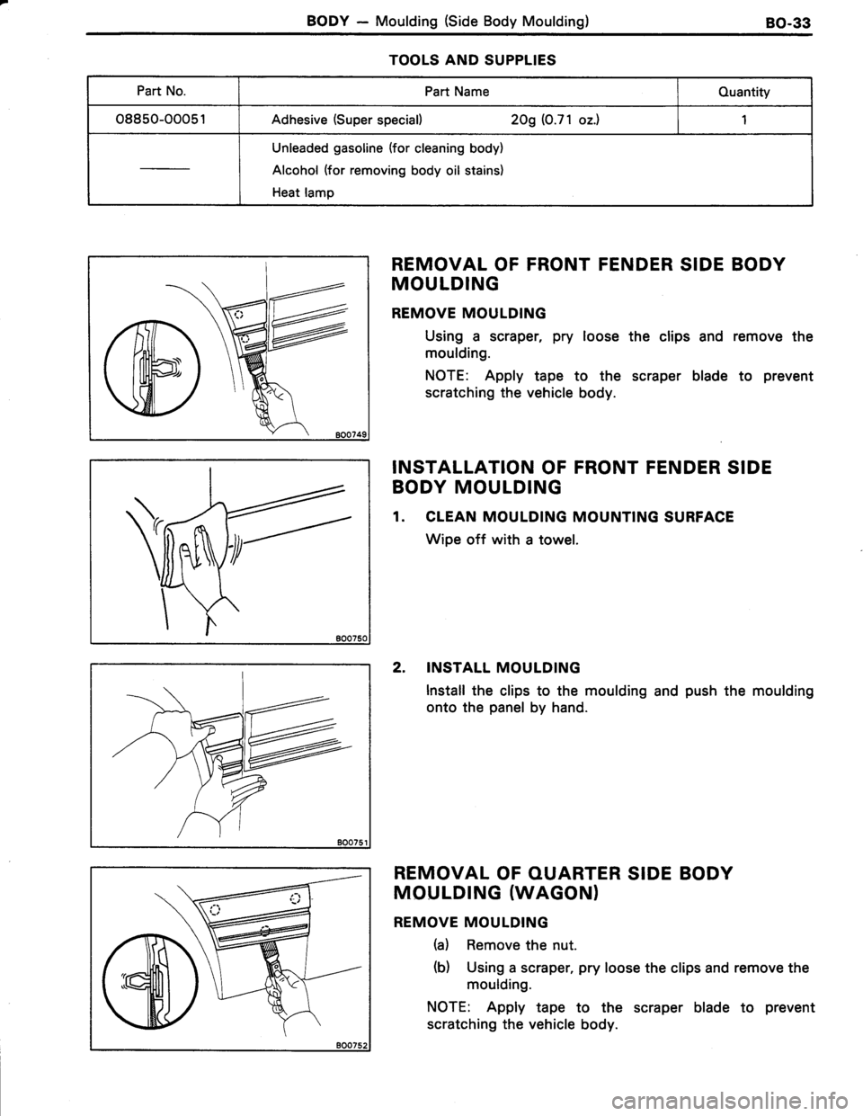 TOYOTA TERCEL 1985  Repair Manual 