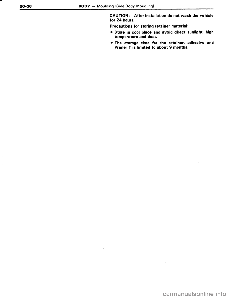 TOYOTA TERCEL 1985  Repair Manual 