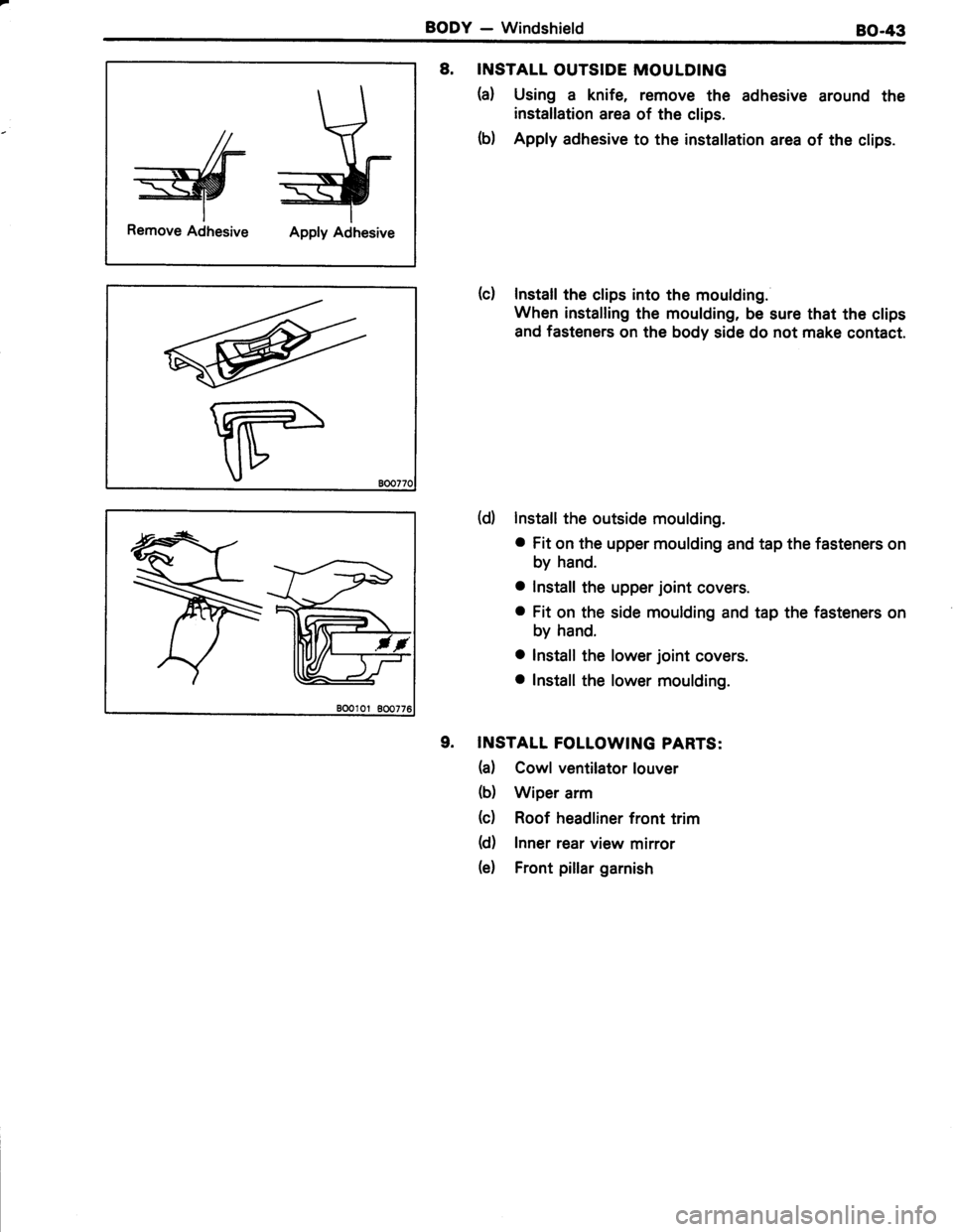 TOYOTA TERCEL 1985  Repair Manual 