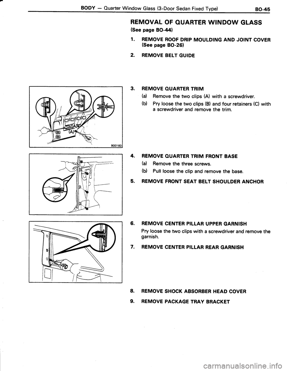 TOYOTA TERCEL 1985  Repair Manual 