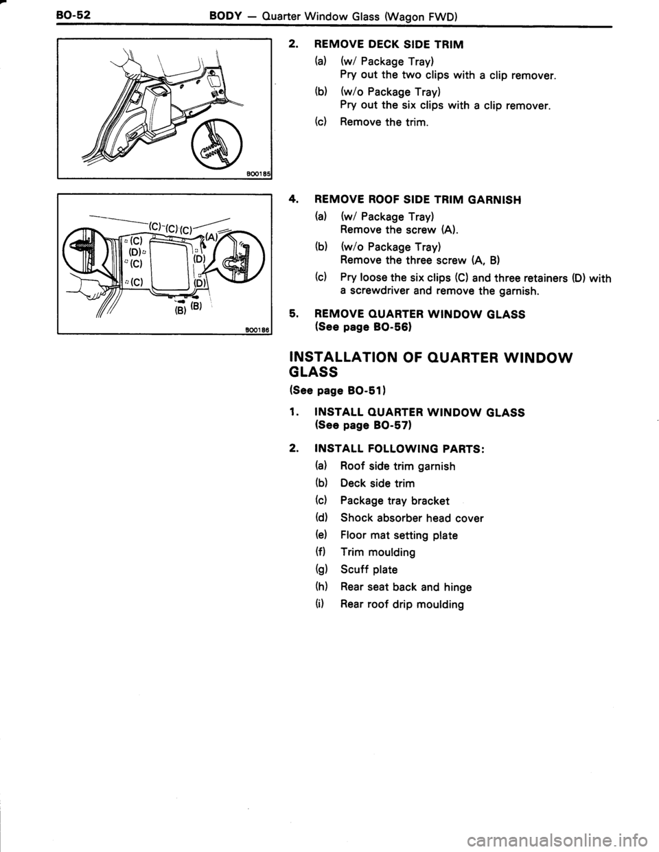 TOYOTA TERCEL 1985  Repair Manual 