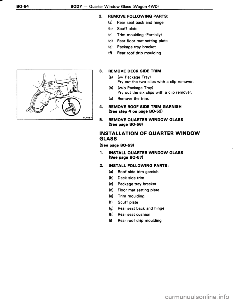 TOYOTA TERCEL 1985  Repair Manual 