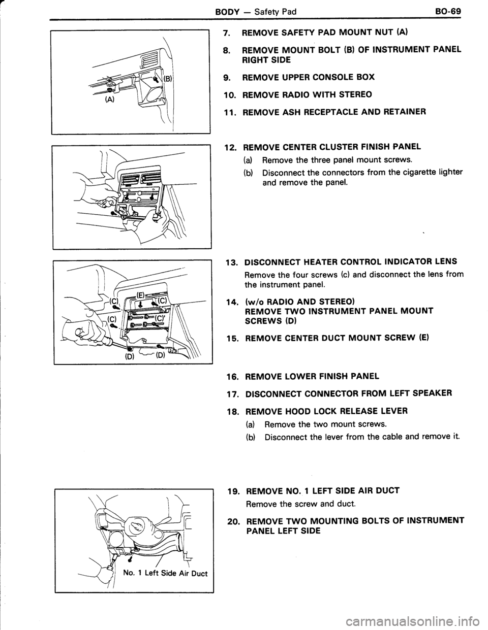TOYOTA TERCEL 1985  Repair Manual 