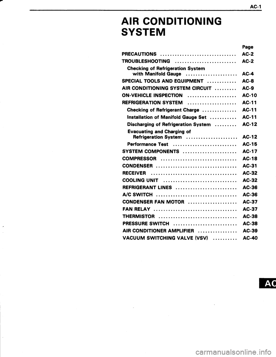 TOYOTA TERCEL 1985  Repair Manual 